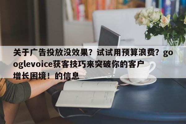 关于广告投放没效果？试试用预算浪费？googlevoice获客技巧来突破你的客户增长困境！的信息