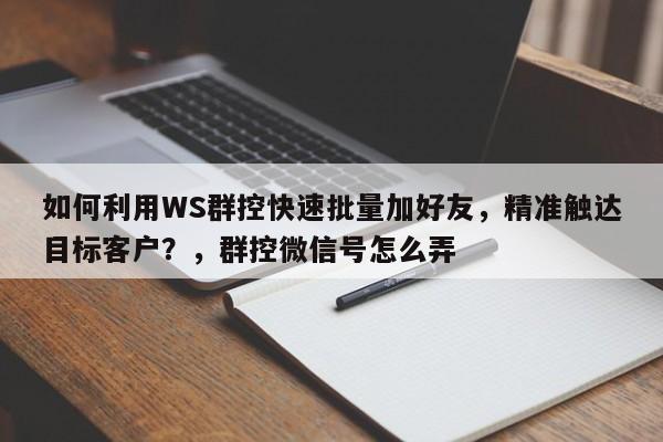 如何利用WS群控快速批量加好友，精准触达目标客户？，群控微信号怎么弄