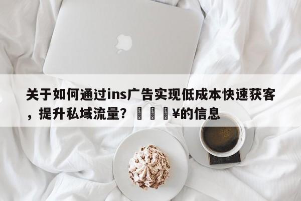 关于如何通过ins广告实现低成本快速获客，提升私域流量？💥的信息