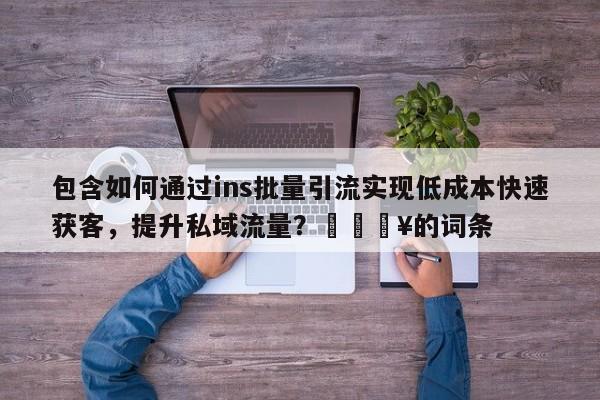 包含如何通过ins批量引流实现低成本快速获客，提升私域流量？🔥的词条
