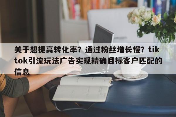 关于想提高转化率？通过粉丝增长慢？tiktok引流玩法广告实现精确目标客户匹配的信息