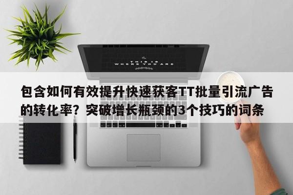 包含如何有效提升快速获客TT批量引流广告的转化率？突破增长瓶颈的3个技巧的词条