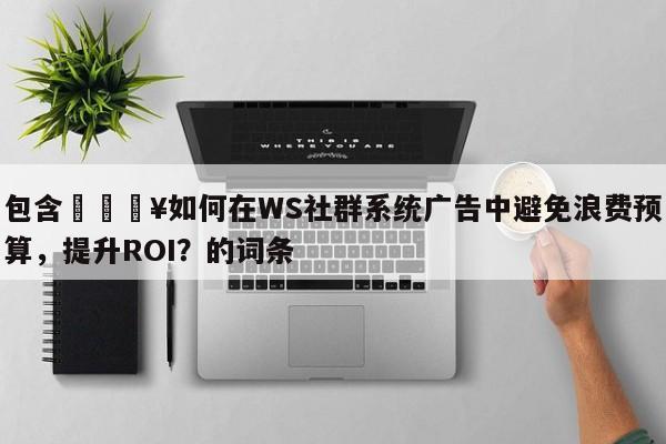 包含🔥如何在WS社群系统广告中避免浪费预算，提升ROI？的词条