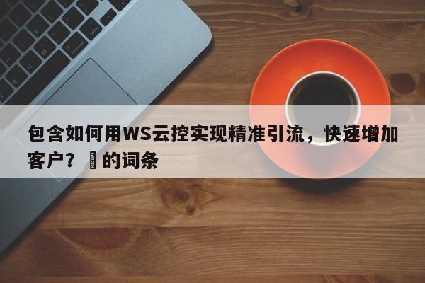 包含如何用WS云控实现精准引流，快速增加客户？⚡的词条