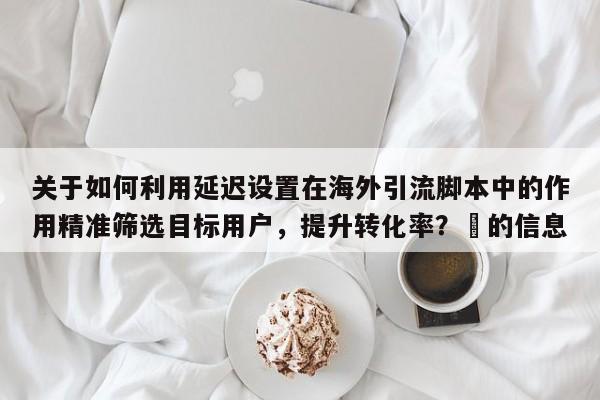 关于如何利用延迟设置在海外引流脚本中的作用精准筛选目标用户,提升转化率?⚡的信息