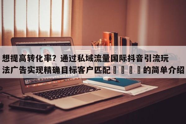 想提高转化率?通过私域流量国际抖音引流玩法广告实现精确目标客户匹配📌的简单介绍