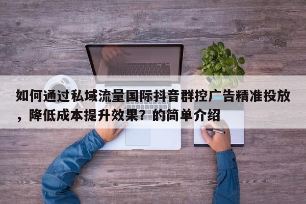 如何通过私域流量国际抖音群控广告精准投放,降低成本提升效果?的简单介绍