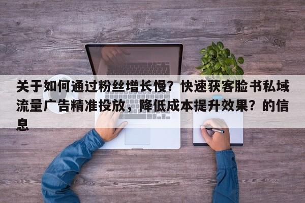 关于如何通过粉丝增长慢?快速获客脸书私域流量广告精准投放,降低成本提升效果?的信息