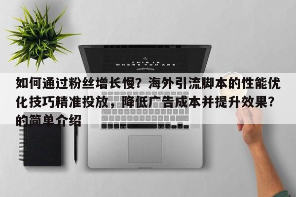如何通过粉丝增长慢?海外引流脚本的性能优化技巧精准投放,降低广告成本并提升效果?的简单介绍