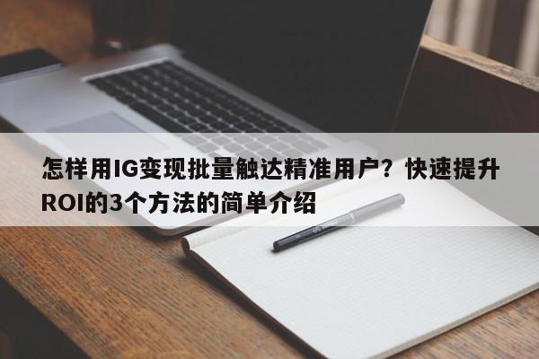怎样用IG变现批量触达精准用户?快速提升ROI的3个方法的简单介绍