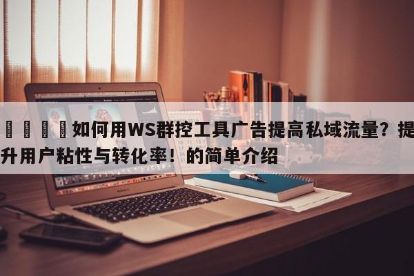 📣如何用WS群控工具广告提高私域流量?提升用户粘性与转化率!的简单介绍