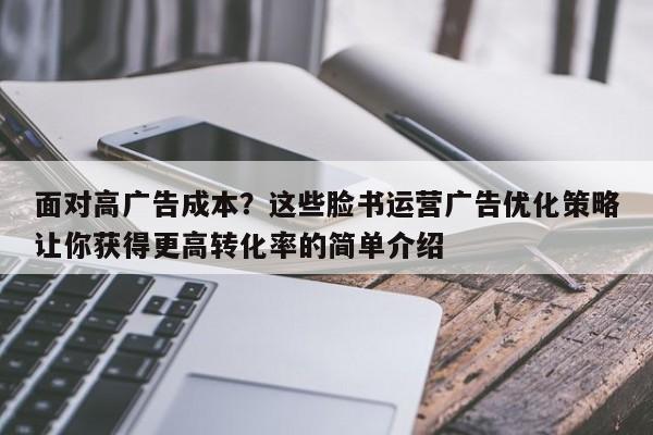 面对高广告成本?这些脸书运营广告优化策略让你获得更高转化率的简单介绍