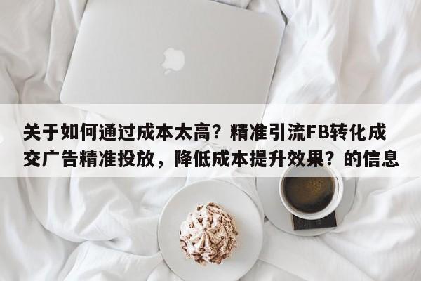 关于如何通过成本太高？精准引流FB转化成交广告精准投放，降低成本提升效果？的信息