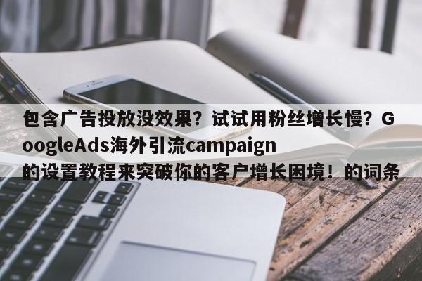包含广告投放没效果?试试用粉丝增长慢?GoogleAds海外引流campaign的设置教程来突破你的客户增长困境!的词条