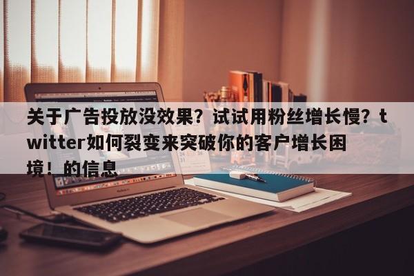 关于广告投放没效果？试试用粉丝增长慢？twitter如何裂变来突破你的客户增长困境！的信息
