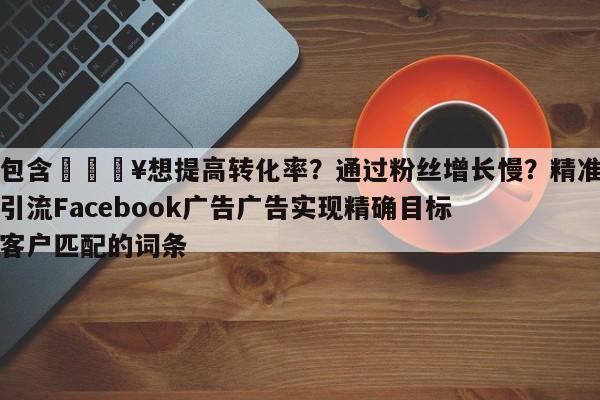 包含🔥想提高转化率？通过粉丝增长慢？精准引流Facebook广告广告实现精确目标客户匹配的词条
