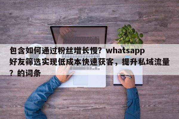 包含如何通过粉丝增长慢？whatsapp好友筛选实现低成本快速获客，提升私域流量？的词条