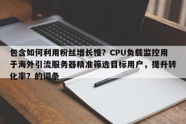 包含如何利用粉丝增长慢？CPU负载监控用于海外引流服务器精准筛选目标用户，提升转化率？的词条