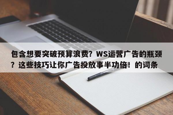 包含想要突破预算浪费？WS运营广告的瓶颈？这些技巧让你广告投放事半功倍！的词条