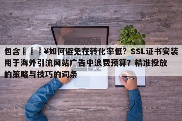 包含🔥如何避免在转化率低？SSL证书安装用于海外引流网站广告中浪费预算？精准投放的策略与技巧的词条