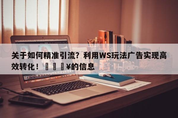 关于如何精准引流？利用WS玩法广告实现高效转化！💥的信息