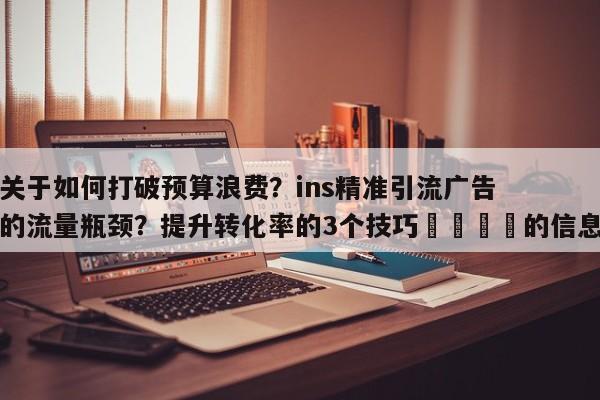 关于如何打破预算浪费？ins精准引流广告的流量瓶颈？提升转化率的3个技巧📈的信息