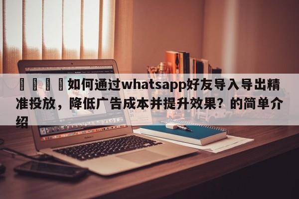 💡如何通过whatsapp好友导入导出精准投放，降低广告成本并提升效果？的简单介绍