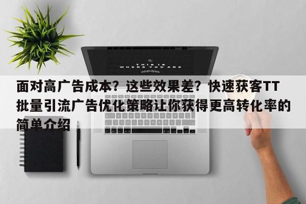 面对高广告成本?这些效果差?快速获客TT批量引流广告优化策略让你获得更高转化率的简单介绍