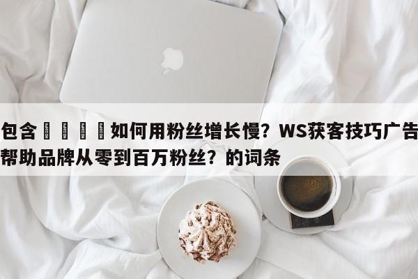 包含💡如何用粉丝增长慢？WS获客技巧广告帮助品牌从零到百万粉丝？的词条