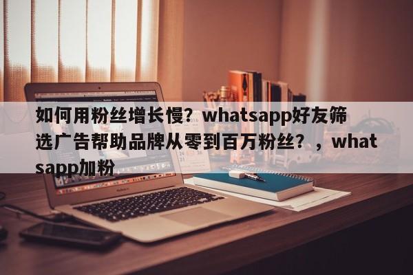 如何用粉丝增长慢？whatsapp好友筛选广告帮助品牌从零到百万粉丝？，whatsapp加粉