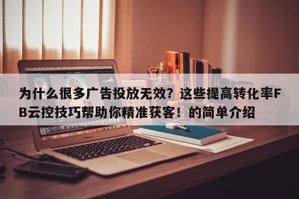 为什么很多广告投放无效？这些提高转化率FB云控技巧帮助你精准获客！的简单介绍