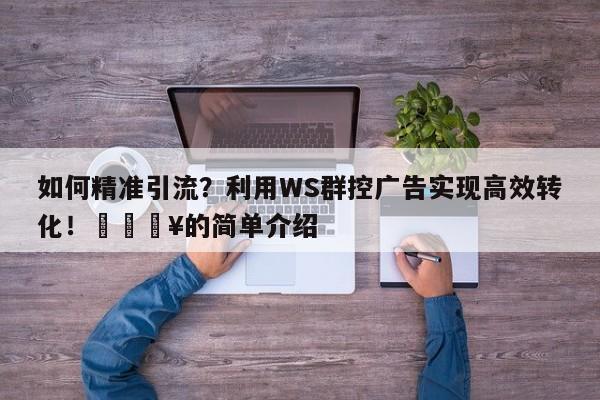 如何精准引流？利用WS群控广告实现高效转化！🔥的简单介绍