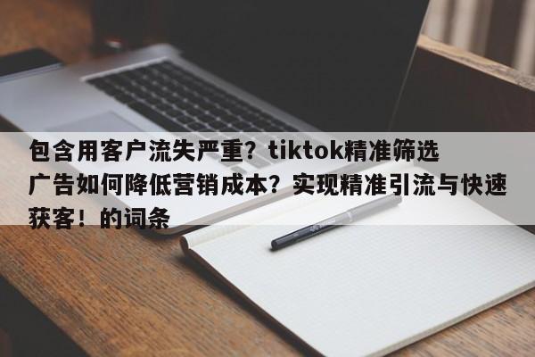 包含用客户流失严重?tiktok精准筛选广告如何降低营销成本?实现精准引流与快速获客!的词条