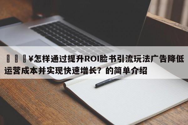 🔥怎样通过提升ROI脸书引流玩法广告降低运营成本并实现快速增长？的简单介绍