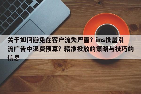 关于如何避免在客户流失严重？ins批量引流广告中浪费预算？精准投放的策略与技巧的信息