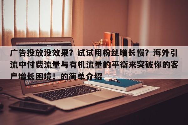 广告投放没效果？试试用粉丝增长慢？海外引流中付费流量与有机流量的平衡来突破你的客户增长困境！的简单介绍