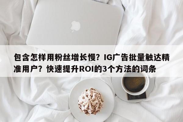 包含怎样用粉丝增长慢？IG广告批量触达精准用户？快速提升ROI的3个方法的词条