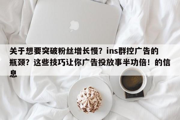 关于想要突破粉丝增长慢？ins群控广告的瓶颈？这些技巧让你广告投放事半功倍！的信息