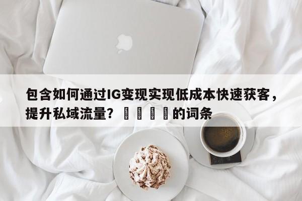 包含如何通过IG变现实现低成本快速获客，提升私域流量？📌的词条
