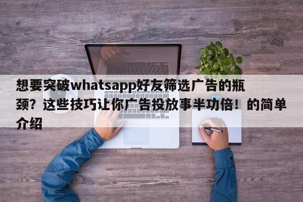想要突破whatsapp好友筛选广告的瓶颈？这些技巧让你广告投放事半功倍！的简单介绍