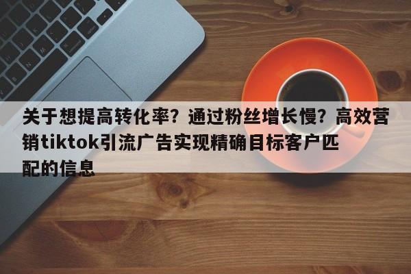 关于想提高转化率？通过粉丝增长慢？高效营销tiktok引流广告实现精确目标客户匹配的信息