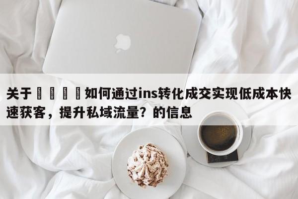 关于📌如何通过ins转化成交实现低成本快速获客，提升私域流量？的信息