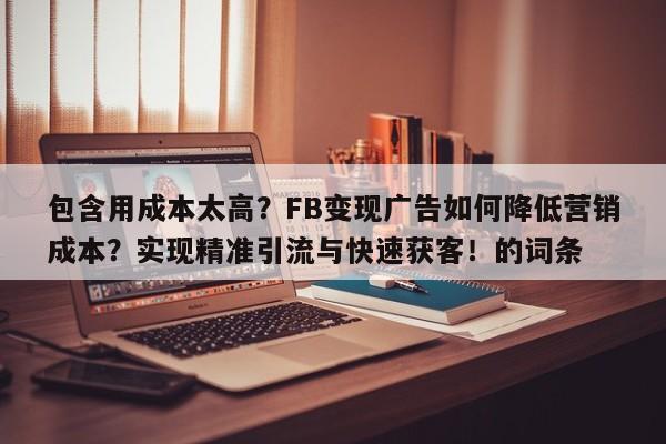 包含用成本太高?FB变现广告如何降低营销成本?实现精准引流与快速获客!的词条