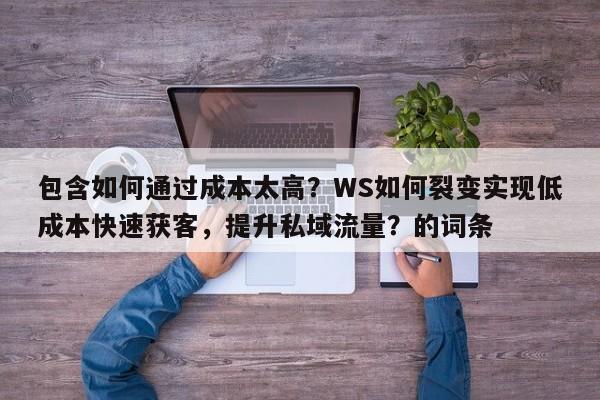 包含如何通过成本太高？WS如何裂变实现低成本快速获客，提升私域流量？的词条