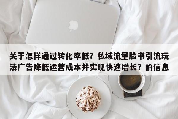 关于怎样通过转化率低？私域流量脸书引流玩法广告降低运营成本并实现快速增长？的信息