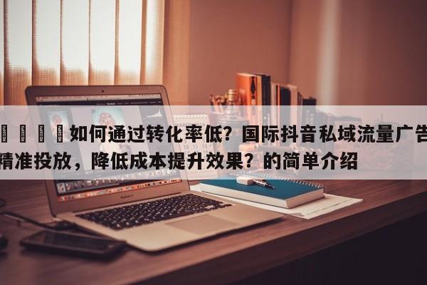 🚀如何通过转化率低？国际抖音私域流量广告精准投放，降低成本提升效果？的简单介绍
