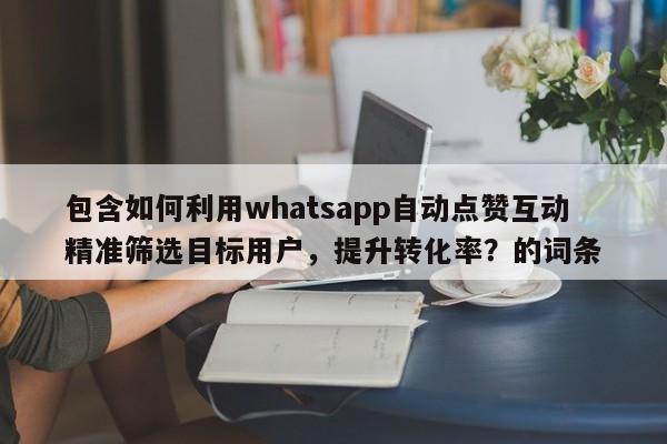 包含如何利用whatsapp自动点赞互动精准筛选目标用户，提升转化率？的词条