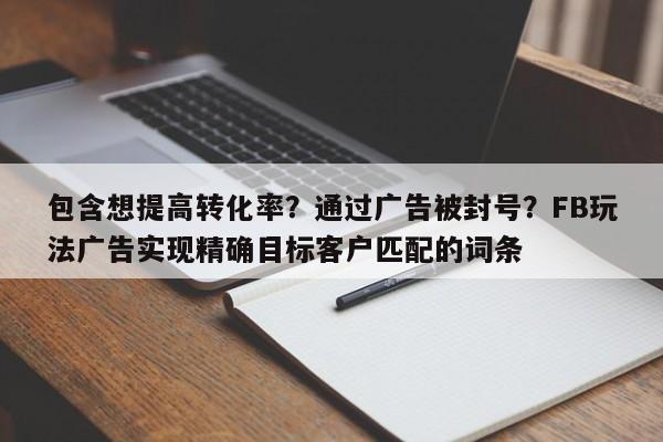 包含想提高转化率？通过广告被封号？FB玩法广告实现精确目标客户匹配的词条